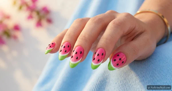 How to Create 3D Watermelon Nail Art at Home