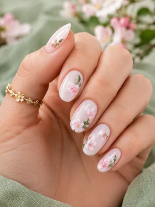 Apple Picking Nails nail design idea