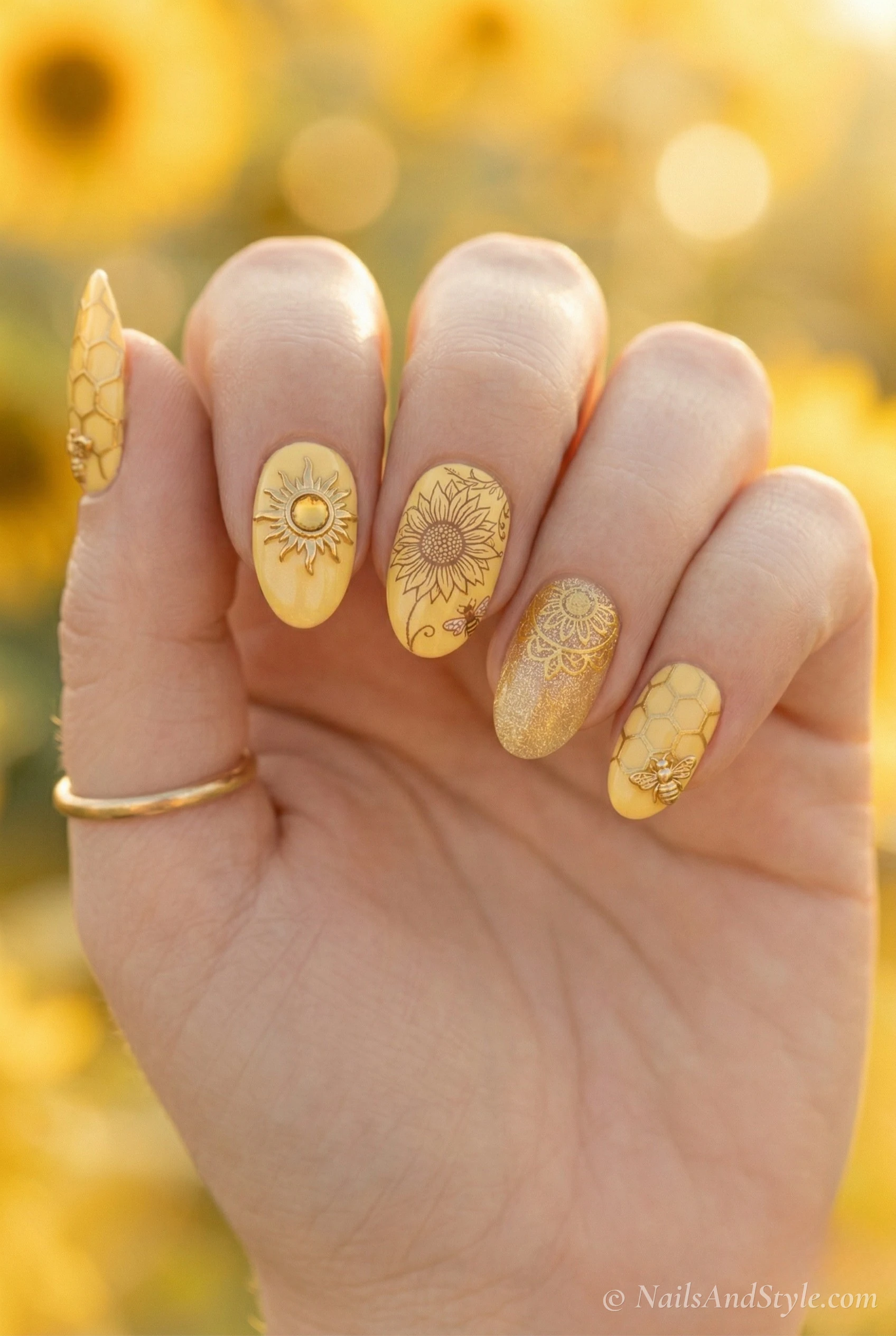Butter yellow nails