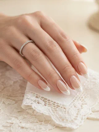 Beach Wedding Nails nail design idea