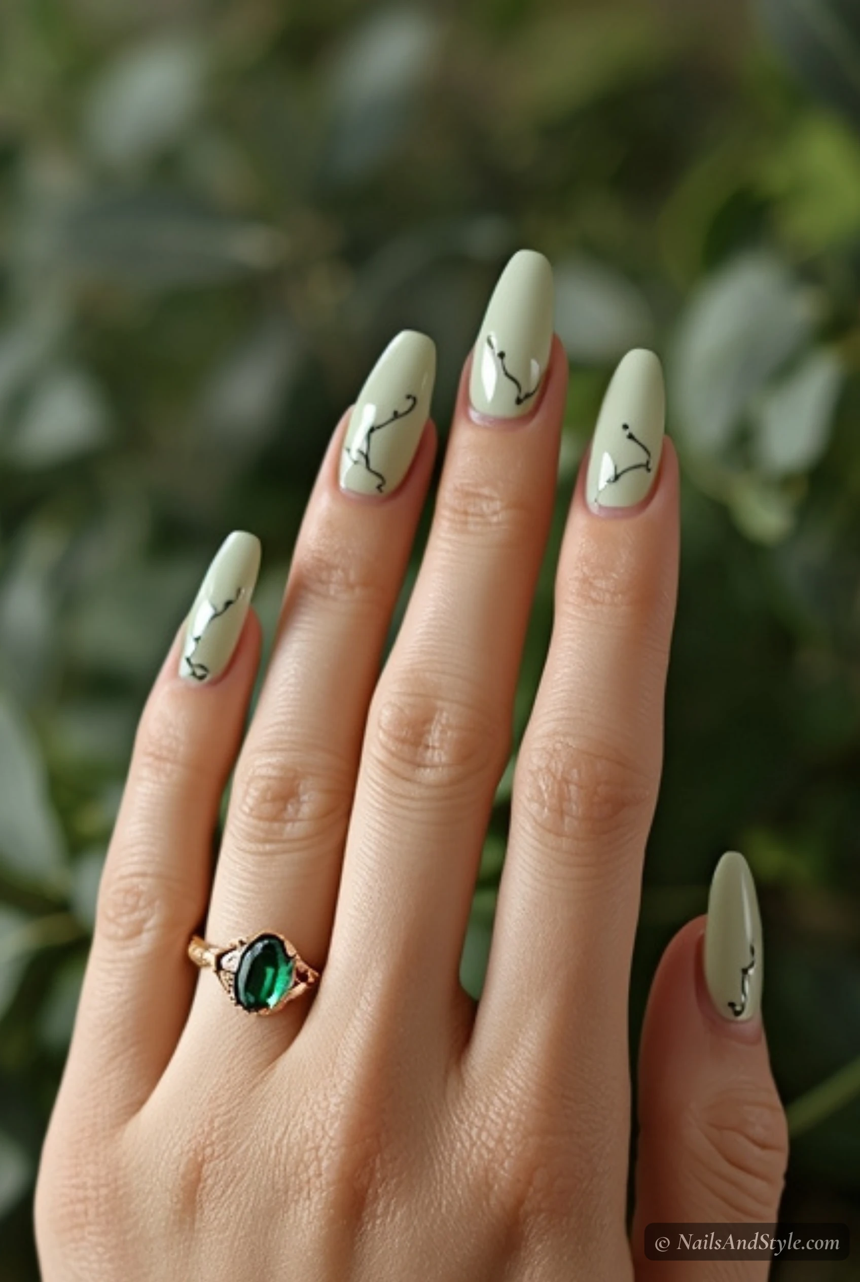 Black sage vine nails
