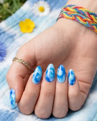 Blue Summer Nails nail design idea