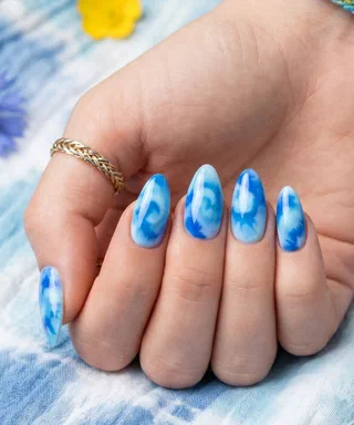 Blue Summer Nails nail design idea