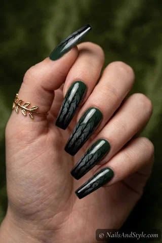 Coffin Halloween Nails nail design idea