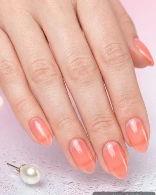 Coral Summer Nails nail design idea