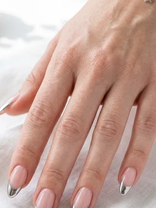 Modern French Tips nail design idea