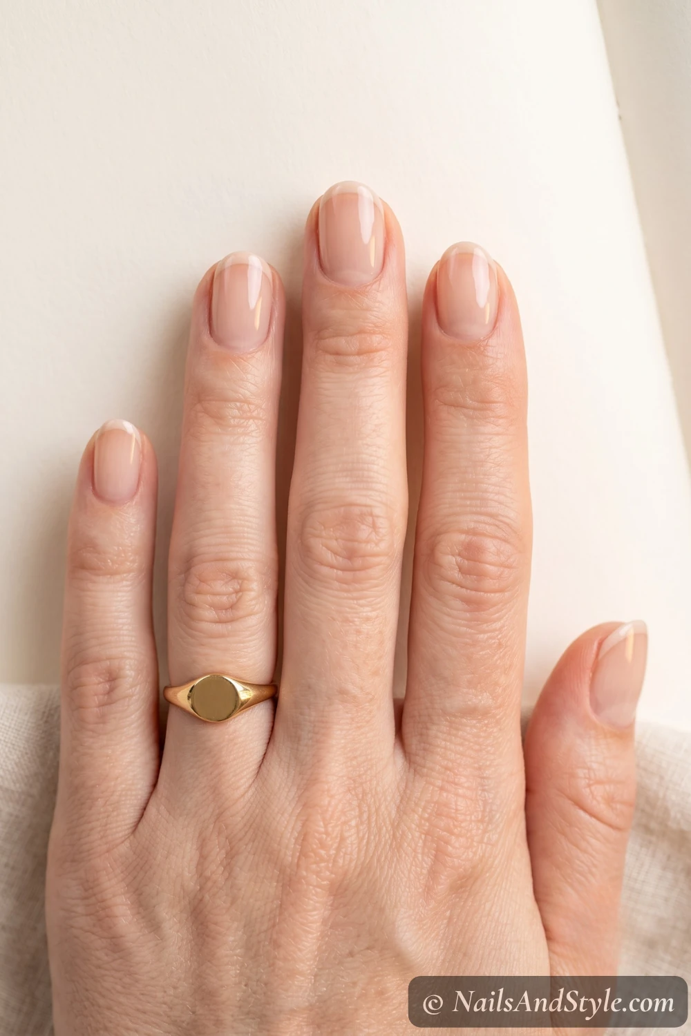 Clean girl French tip nails