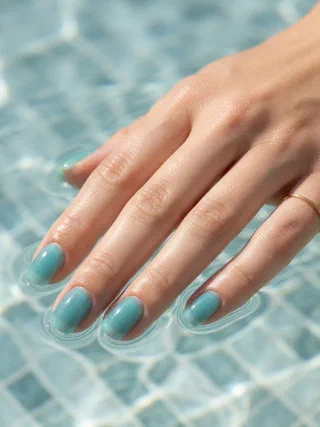DIY Beach Nails nail design idea
