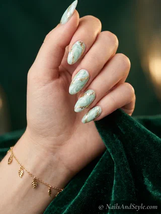Water Marble Nails nail design idea
