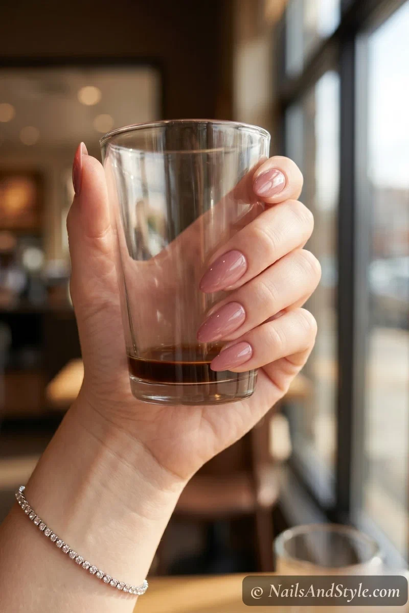 Beautiful press-on nails still looking perfect after extended wear