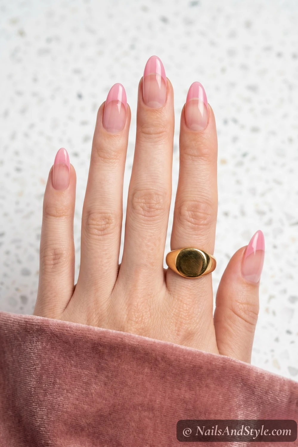 Jelly French tip nails