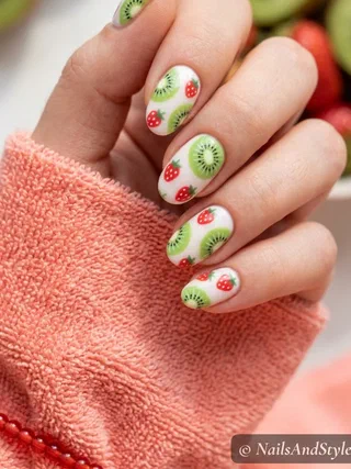 Kiwi Nails nail design idea