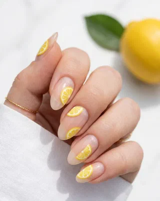 Lemon Nail Art nail design idea