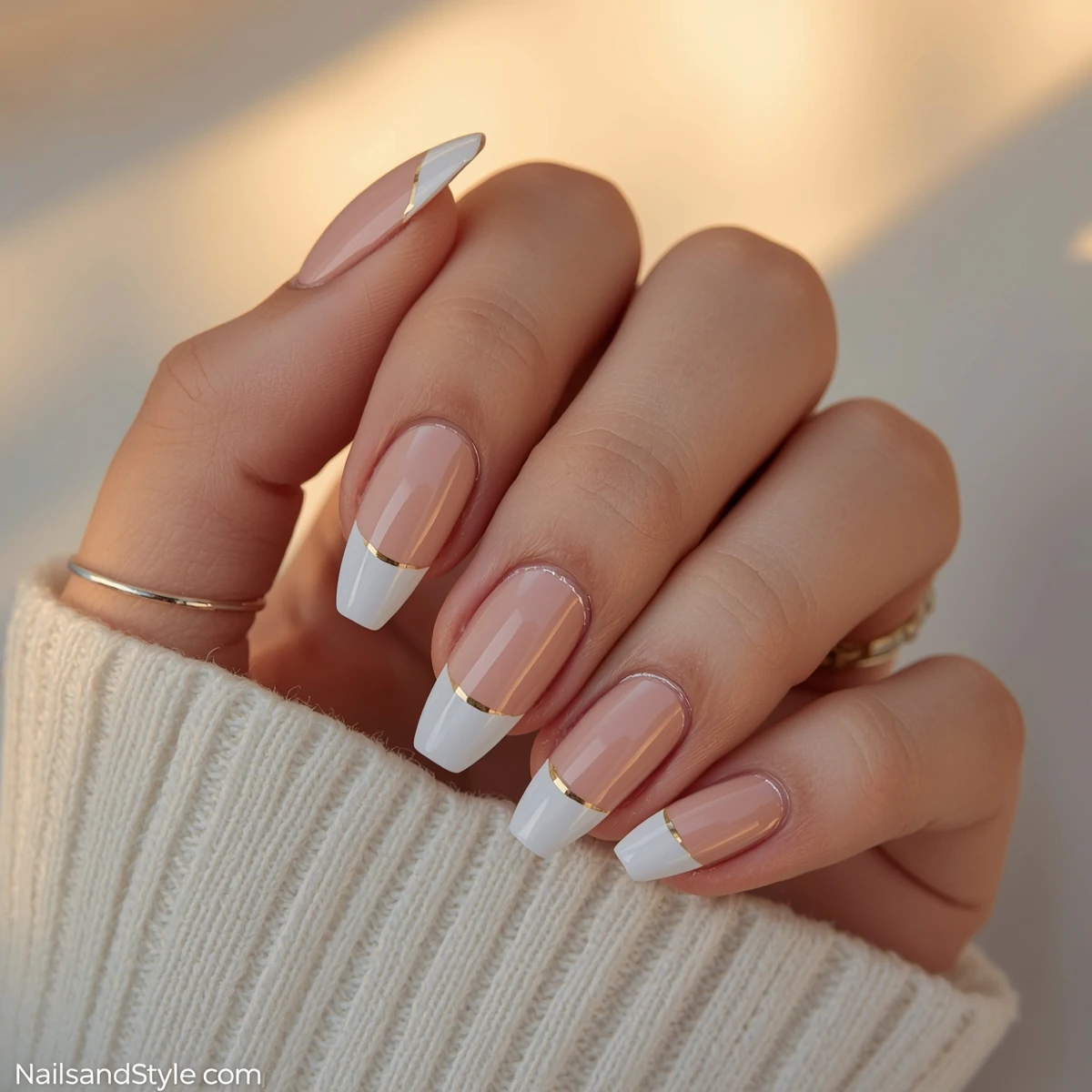 Modern French tip nails