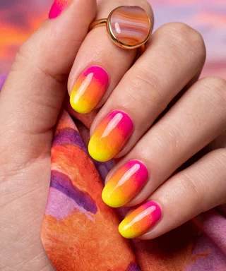 Neon Beach Nails nail design idea