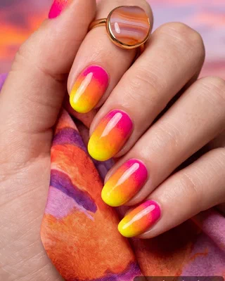 Neon Beach Nails nail design idea