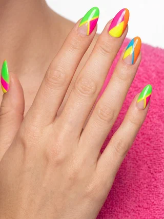Loud Neon Nail Art for Hot Days