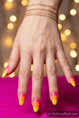 Neon Summer Nails nail design idea