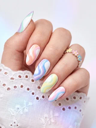 Pastel Beach Nails nail design idea