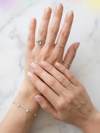 Pretty French Tips for Spring