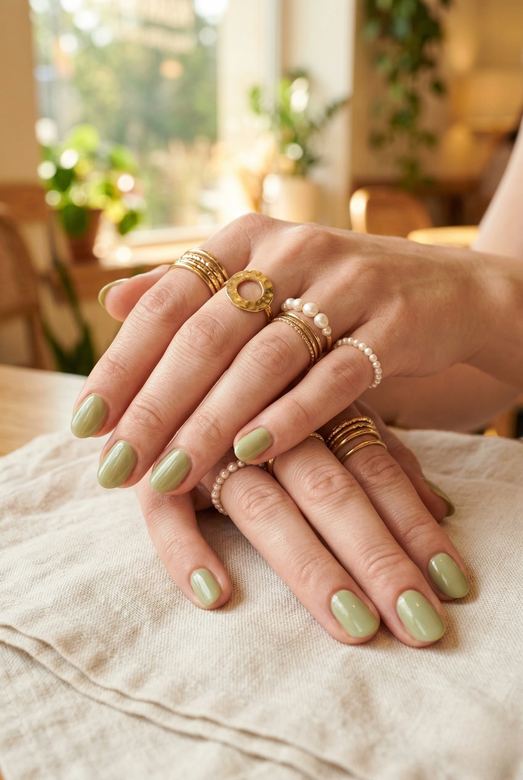 Pistachio nails