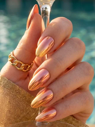 Bold Sunset Glow on Your Nails