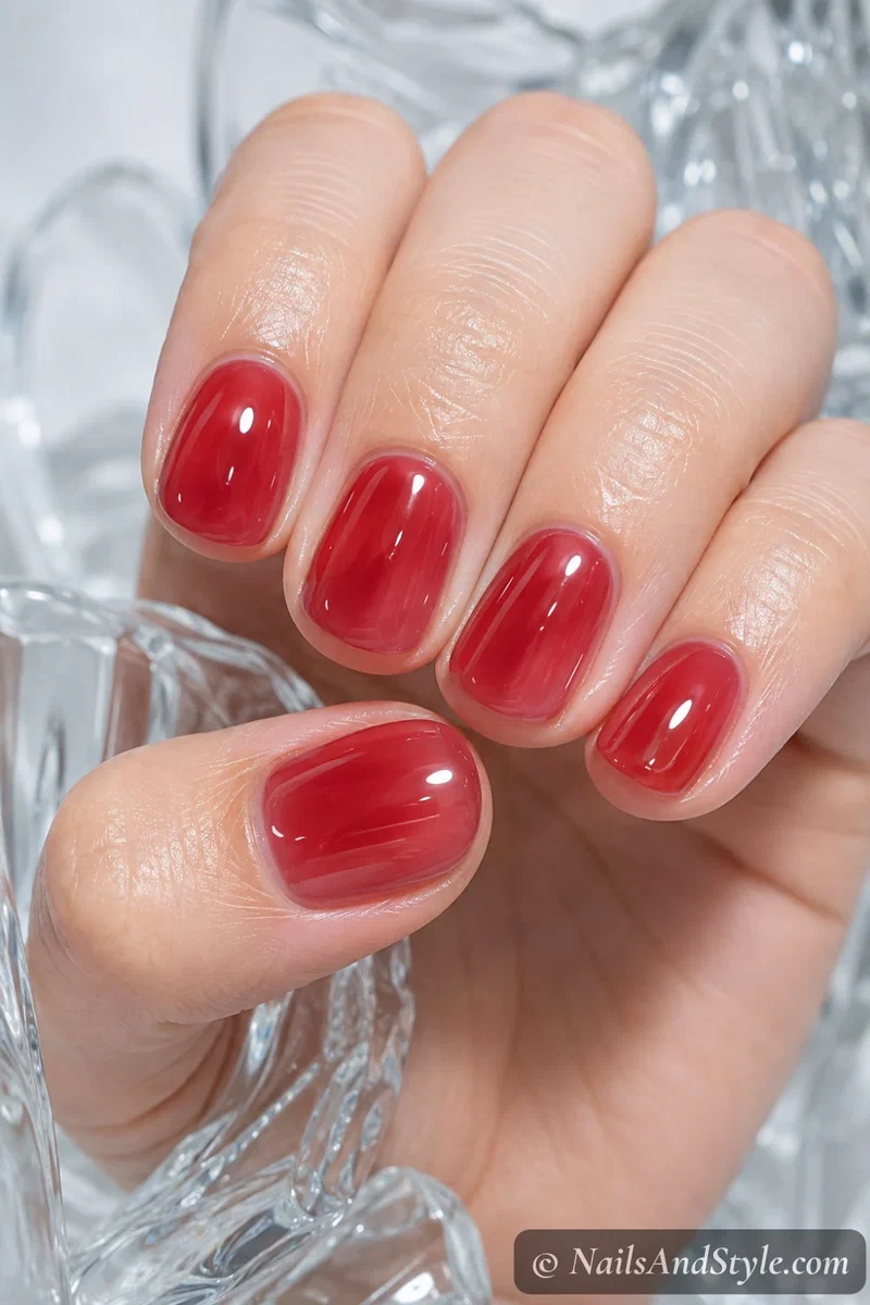 Translucent jelly nails