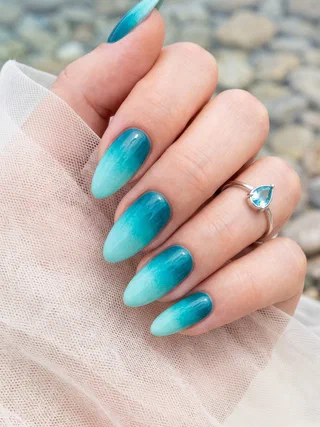Turquoise Beach Nails nail design idea