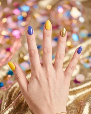 Yellow Blueberry Nails nail design idea