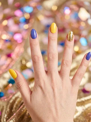 Yellow Blueberry Nails nail design idea