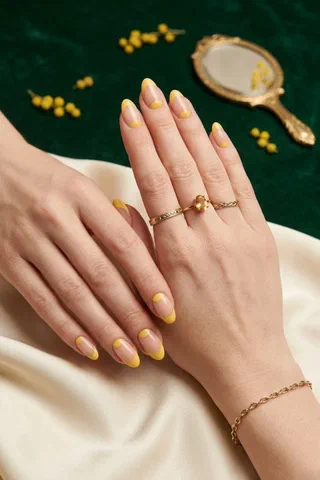 Butter Yellow Nails nail design idea